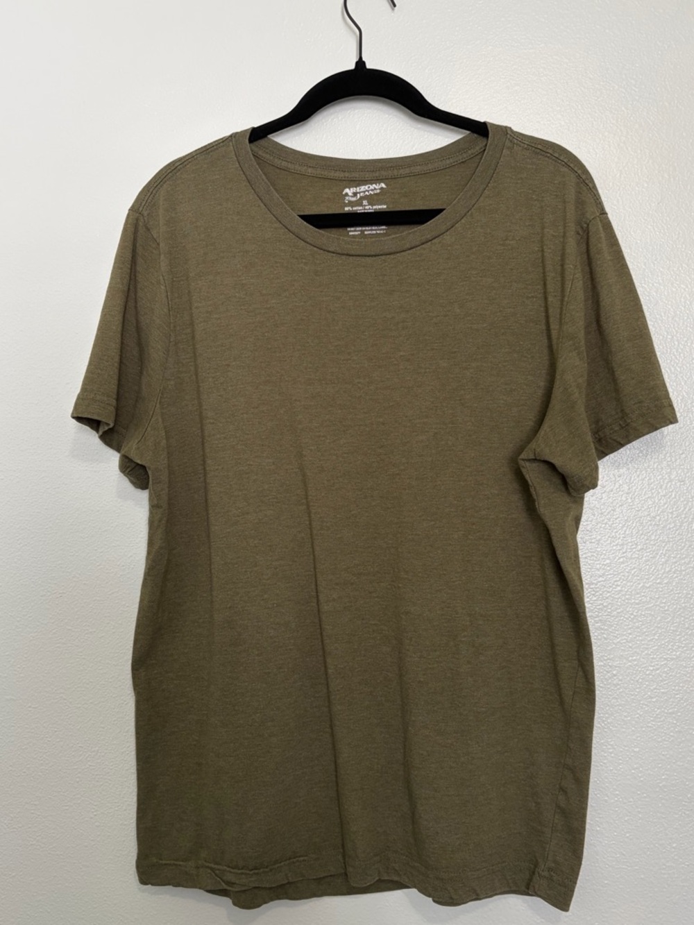 Arizona Jeans Co Olive Green Basic Tee | Soft Casual T-Shirt | Size XL